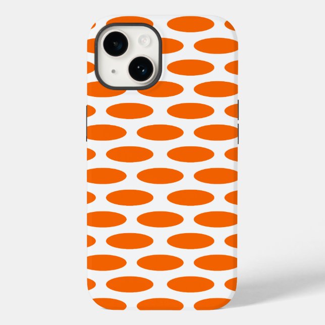 Mandarine Modernes Oval Case-Mate iPhone Hülle (Rückseite)