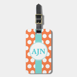 Mandarine Monogram Gepäckmarke Gepäckanhänger