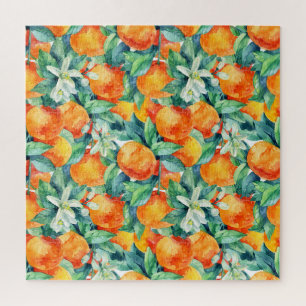 Mandarine Orange: Aquarellfarben-Retro-Illustratio