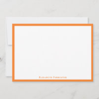 Mandarine Orange Einfache Minimalistische Grenze H