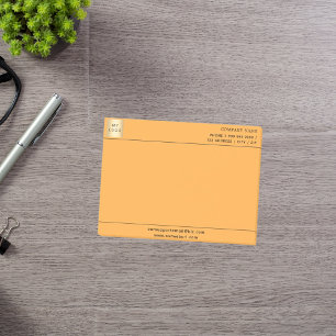 Mandarine-Orange-Firmenlogo Post-it Klebezettel