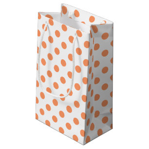 Mandarine Orange Polka Dots Circles Kleine Geschenktüte