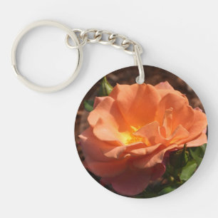 Mandarine Orange Rose Schlüsselanhänger