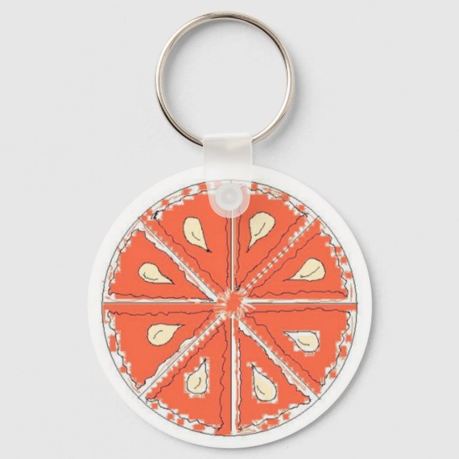 Mandarine Orange Slice Schlüsselanhänger (Vorderseite)