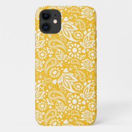 Mandarine Orange White Boho Paisley Gemustert Case-Mate iPhone Hülle