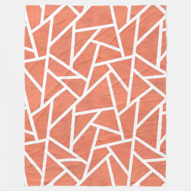 Mandarine-Orangenmosaik Fleecedecke (Vorderseite)