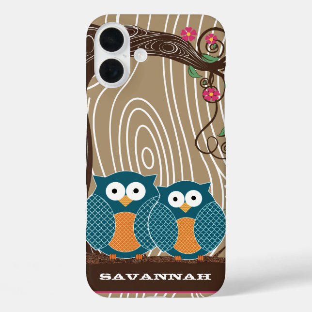 Mandarine Owl Wood Grain Tree Zig Zag Auswahl Farb title_seo2 (Rückseite)
