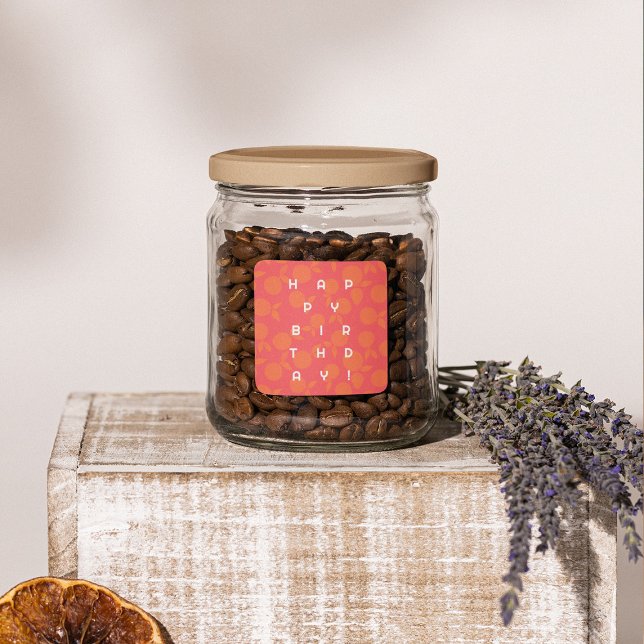 Mandarine Quadratischer Aufkleber (Von Creator hochgeladen)