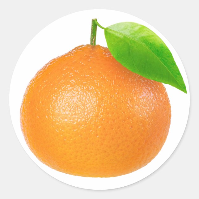 Mandarine Runder Aufkleber (Vorderseite)
