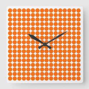 Mandarine Safari Dot Quadratische Wanduhr