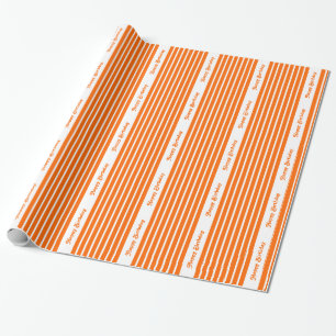 Mandarine-Safari-Streifen mit kundenspezifischem Geschenkpapier
