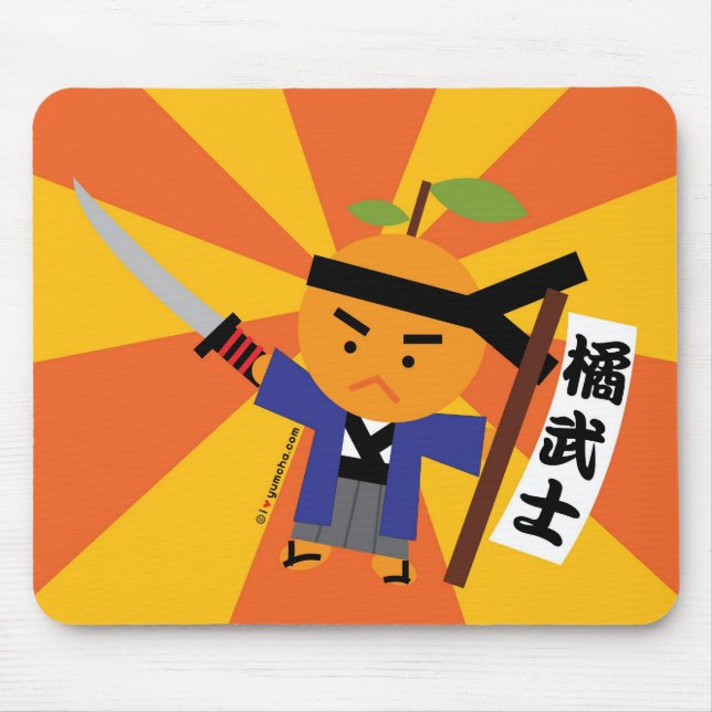 Mandarine-Samurai Mousepad (Vorne)