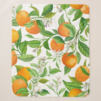 Mandarine: Tropisches Farbige Muster Sherpadecke