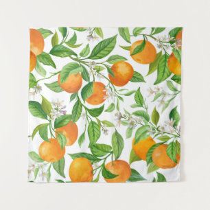 Mandarine: Tropisches Farbpattern Wandteppich