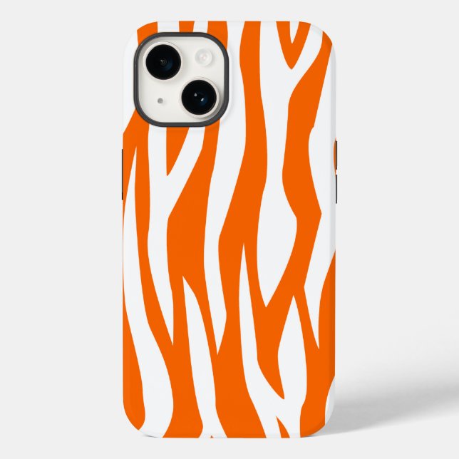 Mandarine Zebra Case-Mate iPhone Hülle (Rückseite)
