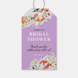 Mandarine Zitrusfrüchte blühende Branchen Wreath F Geschenkanhänger