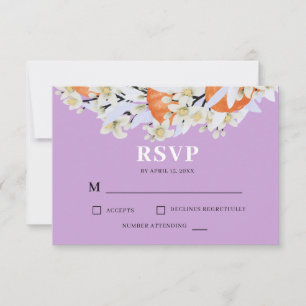 Mandarine Zitrusfrüchte blühende Branchen Wreath F RSVP Karte