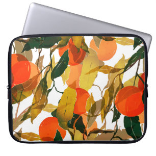Mandarinen Baum: Juicy nahtlos Muster. Laptopschutzhülle
