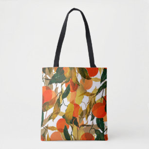Mandarinen Baum: Juicy nahtlos Muster. Tasche