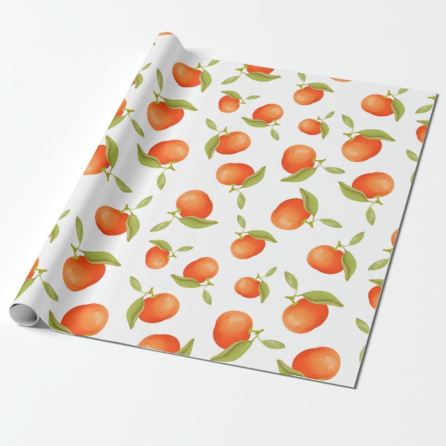 Mandarinen Geschenkpapier (Ungerollt)