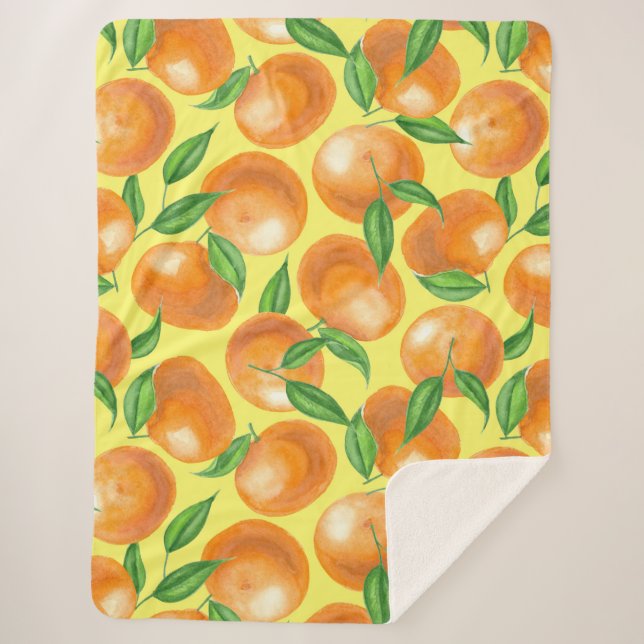 Mandarinen Sherpadecke (Vorderseite)