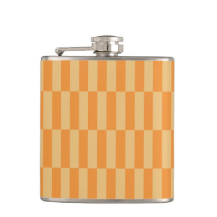 Mandarinen- und Weizenbeeren-Streifenmuster-Design Flachmann