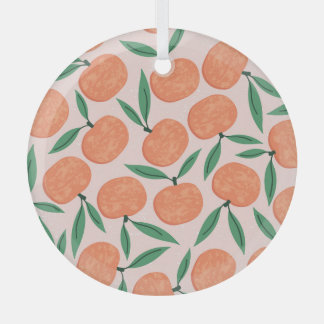 Mandarinen Vintag: Fruchttextur wiederholt. Ornament Aus Glas