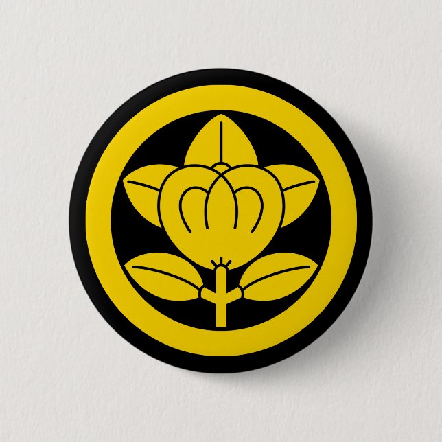 Mandarinenorange Button (Vorderseite)