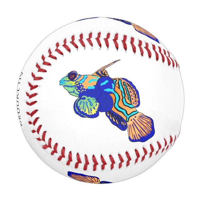 Mandarinfish Cartoon Illustration Baseball (Vorderseite Links)