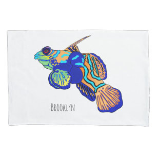 Mandarinfish Cartoon Illustration Kissenbezug