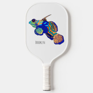 Mandarinfish Cartoon Illustration Pickleball Schläger