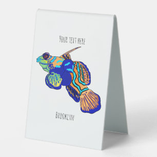 Mandarinfish Cartoon Illustration Tischaufsteller