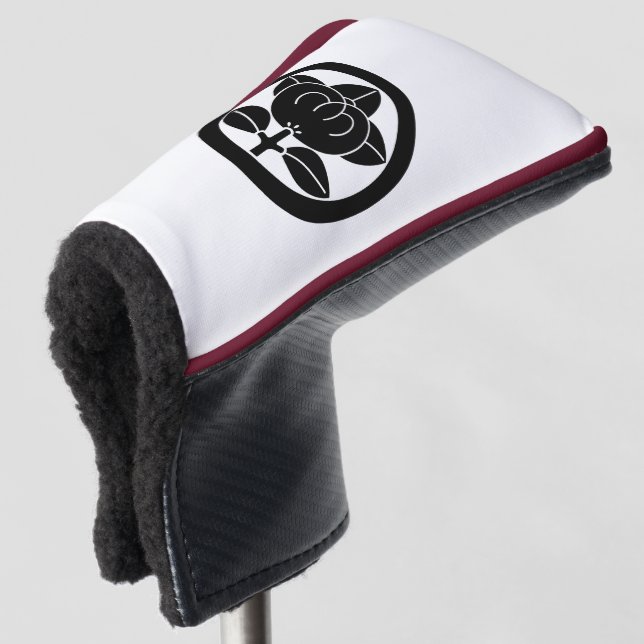 Mandarinorange im Kreis Golf Headcover (3/4 Vorderseite)