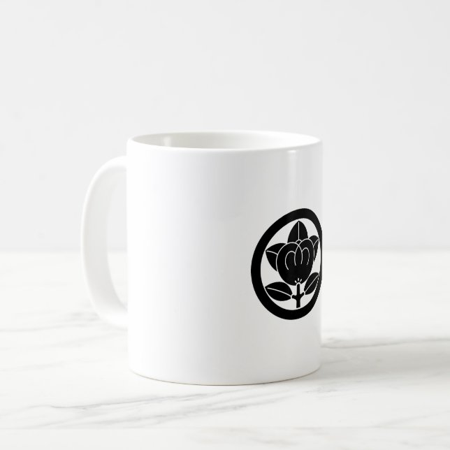 Mandarinorange im Kreis Kaffeetasse (Vorderseite Links)