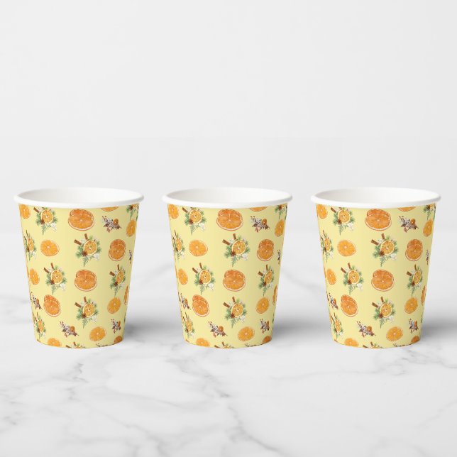 Mandarins Pattern Pappbecher (Multi)