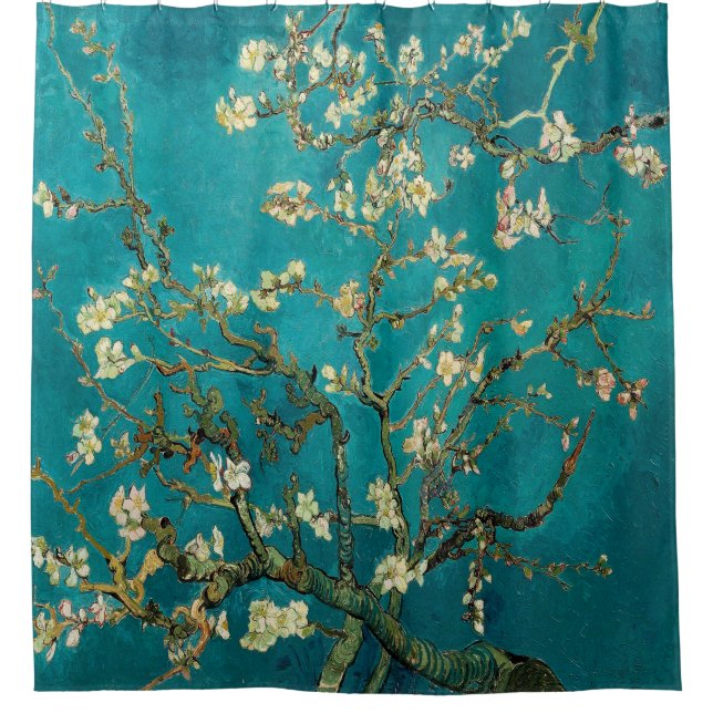 Mandel blüht Vincent van Gogh-Malen Duschvorhang (Vorderseite)