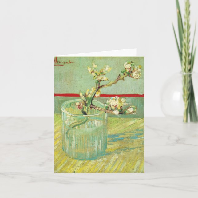 Mandel-Blüten-Niederlassungen in Glasvan- Karte (Vorderseite)