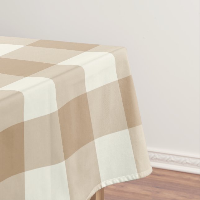 Mandel-Browngingham-/-büffel-Karo-Tischdecke Tischdecke (Beispiel)