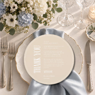 Mandel-Hochzeitsplatzsetting-Dankeschön-Karte Programm