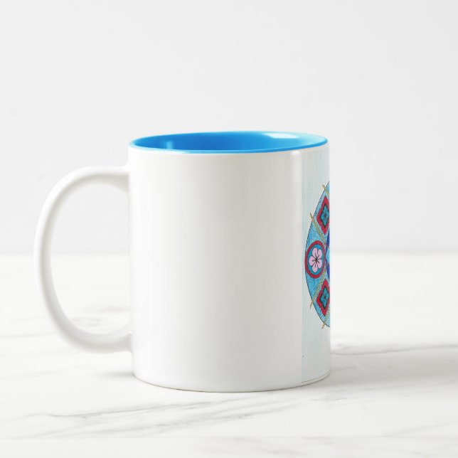 Mandela auf blauer Tasse (Links)