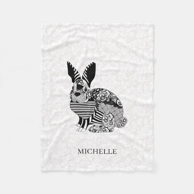 Mandela Rabbit Fleecedecke (Vorderseite)