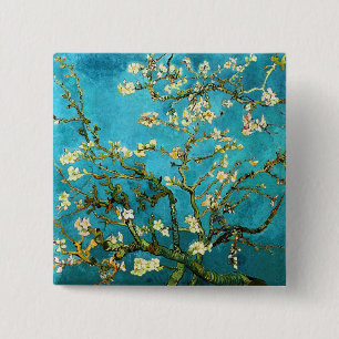 Mandelbaum-schöne Kunst Van Gogh blühende Button
