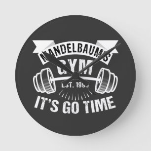Mandelbaums Fitnessstudio Es ist soweit Runde Wanduhr