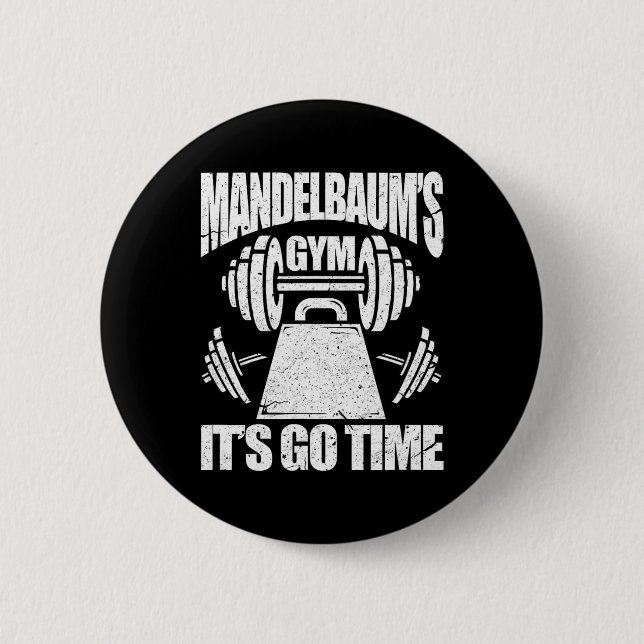 Mandelbaums Gym Funny Bodybuilding Gym Workout Gi Button (Vorderseite)