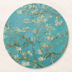 Mandelblüte, Ölmalerei, Vincent Van Gogh Runder Pappuntersetzer