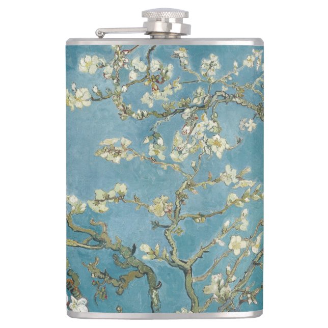Mandelblüte Van Gogh Flachmann (Vorderseite)