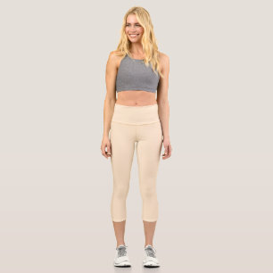 Mandelblüte (Vollfarbe) Capri Leggings