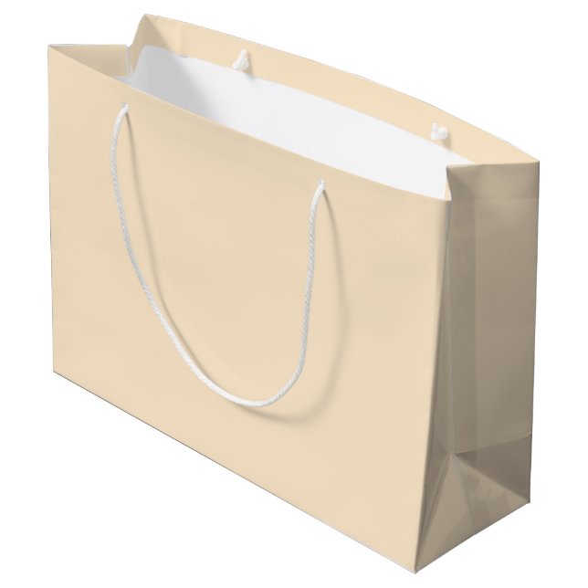 Mandelblüte (Vollfarbe) Große Geschenktüte (Rückseite Schrägansicht)