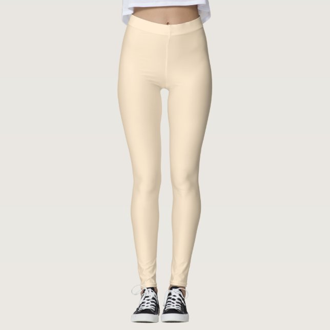 Mandelblüte (Vollfarbe) Leggings (Vorderseite)