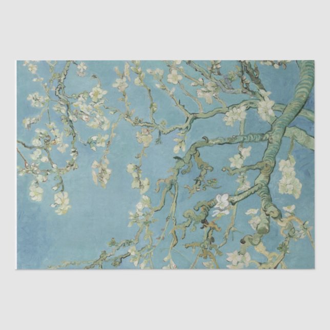 Mandelblüten Drucktuchpapier Seidenpapier (Vorderseite)